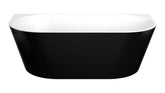 NIOSOL Gloss Black And Gloss White Back To Wall Bathtub 1500mm And 1700mm